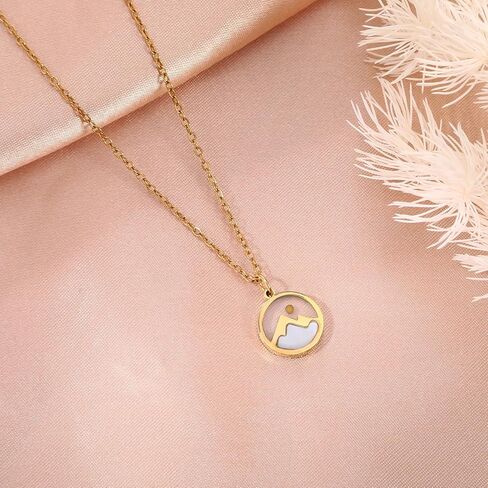 6 PCS Mustard Seed Necklace for Women, Stainless Steel Faith Jewelry with Move Mountains Charm, Mustard Seed Jewelry Christian Gifts for Women, Chrismas & Graduation Inspirational Gift in Kuwait