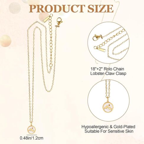 6 PCS Mustard Seed Necklace for Women, Stainless Steel Faith Jewelry with Move Mountains Charm, Mustard Seed Jewelry Christian Gifts for Women, Chrismas & Graduation Inspirational Gift in Kuwait