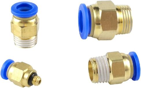 Copper Hose Trachea Pneumatic Connector PC8-02 Straight-Through Quick-Plugs 6mm Components 1Pcs(PC6-01) in Kuwait