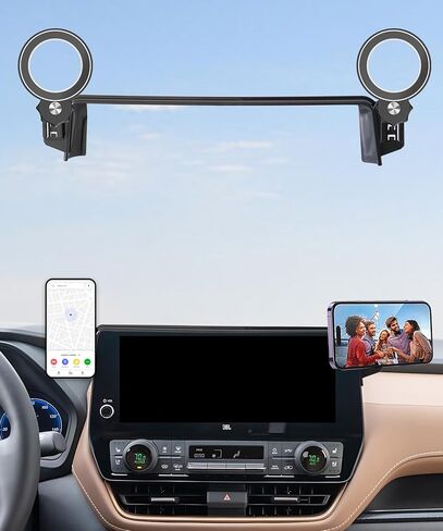 Car Phone Holder for Toyota Prius 2023 2024 Accessories Apply to 12.3 Inch Touch Screen Fixed Clip Magnetic Cell Phone Mount Hands-Free 360 Degree Rotation in Saudi Arabia