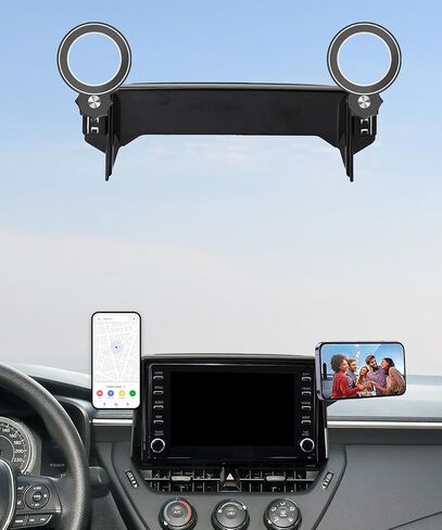 Car Phone Holder for Toyota Prius 2023 2024 Accessories Apply to 12.3 Inch Touch Screen Fixed Clip Magnetic Cell Phone Mount Hands-Free 360 Degree Rotation in Saudi Arabia