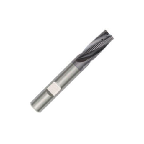 WIDIA Hanita 49H614014LW 49H6 HP Roughing End Mill, 0.5 mm Chamfer, 14 mm Cutting Diameter, Carbide, TiAlN Coating, RH Cut, Weldon Shank, 4-Flute in Saudi Arabia