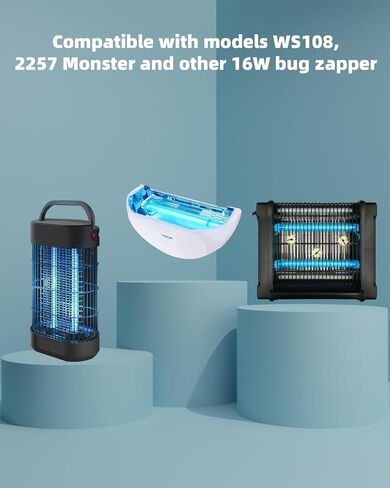 coospider-repta 4 حزمة 8W T5 لمبة بديلة للأشعة فوق البنفسجية متوافقة مع Bell and Howell Monster Bug Zapper وFaicuk WS108 Wall Sconce Fly Light Trap، 12 بوصة F8T5/BL UVA 365nm مصابيح الفلورسنت in Kuwait