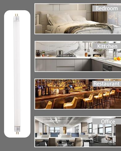 coospider-repta 4 حزمة 8W T5 لمبة بديلة للأشعة فوق البنفسجية متوافقة مع Bell and Howell Monster Bug Zapper وFaicuk WS108 Wall Sconce Fly Light Trap، 12 بوصة F8T5/BL UVA 365nm مصابيح الفلورسنت in Kuwait