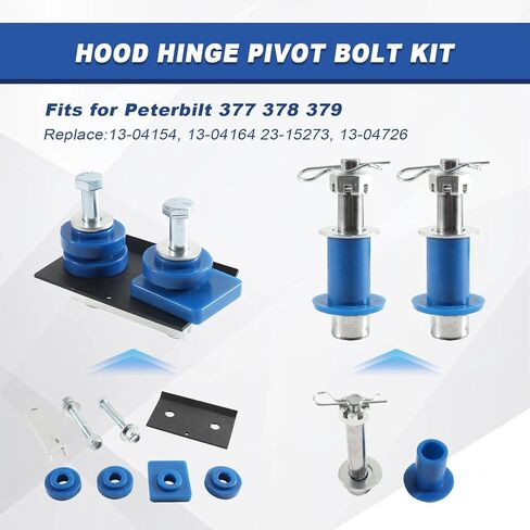 طقم مسامير محورية مفصلية لغطاء المحرك ومصد غطاء الشاحنة والبطانات الدوارة لغطاء المحرك لبيتربيلت 357 377 378 379، استبدال 13-04154 13-04391 in Kuwait