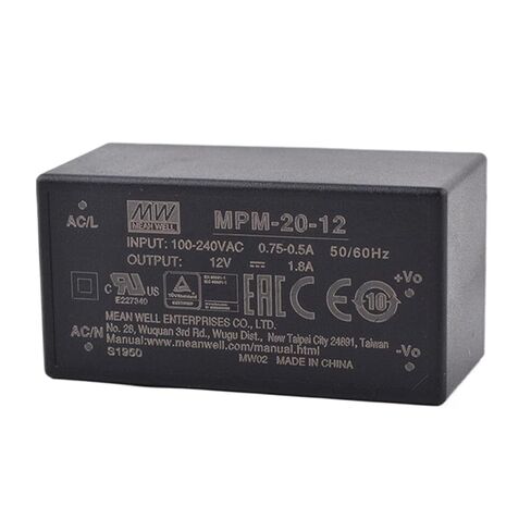 MPM-20 5V/4A 12V/1.8A 15V/1.4A 24V/0.9A 20W مفتاح مغلف طبي مزود طاقة AC/DC وحدة درجة إمداد الطاقة (MPM-20-24 24V) in Kuwait