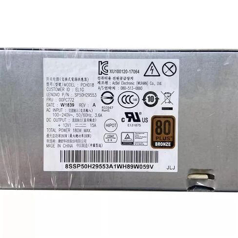 PCH018 SP50H29568 SP50H29553 00PC780 00PC772 ل 510S-07ICB 700 280 G2 400 G4 180W إمدادات الطاقة 6Pin + 4Pin in Kuwait