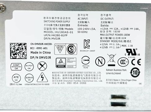 Power Supply for 3040 5040 7040 3650 3670 6+4 Pin 180W Power Supply MVDJR 0MVDJR HU180AS-01 HK280-81FP in Saudi Arabia