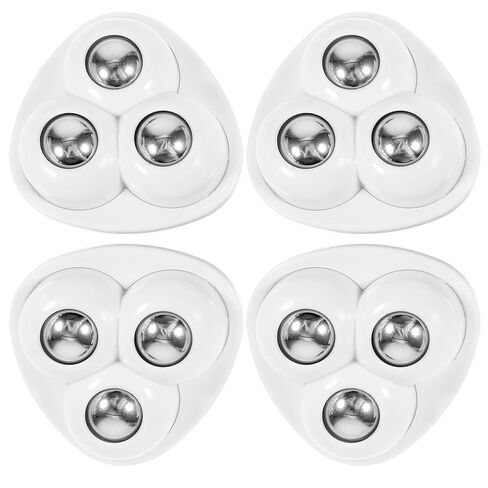 Didiseaon 4pcs Adhesive Swivel Ball Casters Small Self-Adhesive Mini Wheels for Storage Bins and Appliance Bottoms, White Steel Bearings, General Moving Platform Accessories in Saudi Arabia