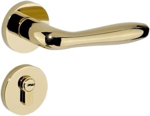 قفل باب ذهبي، قفل باب غرفة النوم الداخلي، قفل باب مغناطيسي صامت، قفل منزلي، مقبض باب من الخشب الصلب (B برايت ذهبي مغناطيسي 35-50 مم) in Kuwait