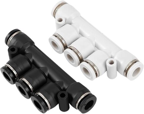 PK Five Ventilation Dynamic Connector Tracheal Multi Head Quick Insert Plastic 1Pcs(白色PK8) in Kuwait
