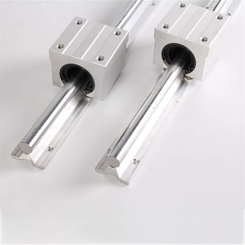 Professional 2Pcs SBR16 Linear Rail Guide 300 400 500 600 1000 1200 1500mm + 4pcs SBR16UU Linear Bearing Block Linear Rail Set(300mm) in Saudi Arabia