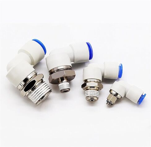 1PCS Pneumatic Fittings Right Angle Elbow High-speed Rotary 300s/ Min Hose Pipe Connector RL06-M5/08-01/10-02/06-04(RL10-04) in Kuwait