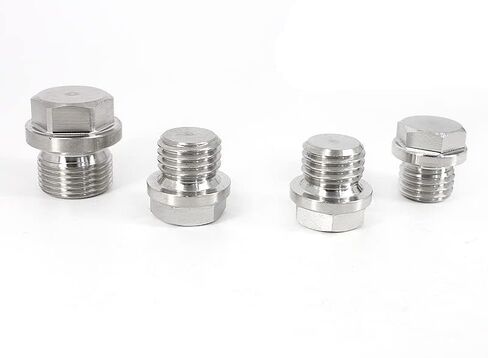 1pc Metric Male Thread 304 Stainless Steel Hex End Cap Flange Outer Hexagon Solid Oil Water Pipe Fitting(M18x1.5) in Saudi Arabia