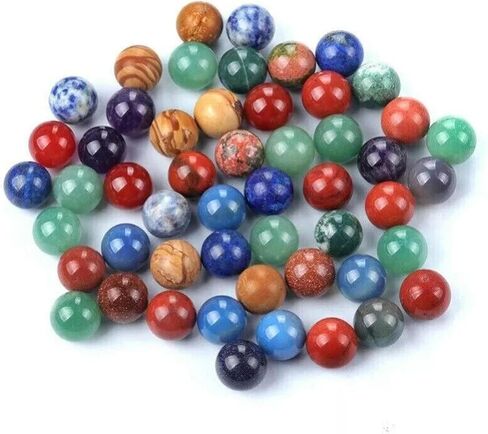 100PCS Mixed Natural Stone Gemstones Harmony Round Ball Sphere 14mm in Saudi Arabia
