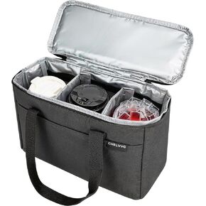 حامل مشروبات قابل لإعادة الاستخدام مكون من 3 أكواب للتسليم مع فواصل قابلة للتعديل، وعلبة مشروبات معزولة، وحقيبة حمل المشروبات للخروج، والسفر، وفي الهواء الطلق in Kuwait