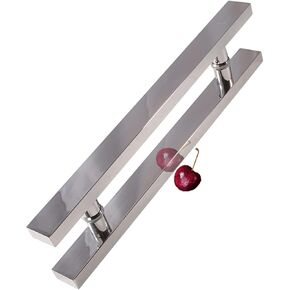 Stainless Steel Commercial Door Handle, Heavy Duty Double Sided Sliding Barn/Glass Push Pull for Bathroom & Kitchen (40-120cm)(Silver,120 cm (47in)) in Kuwait