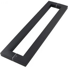 Office Glass Door Handle, Stainless Steel Brushed Finish Push Pull Barn Door Handle, Heavy Duty Commercial Grade Door Knob(Black,1200mm) in Kuwait