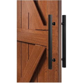 Heavy Duty Commercial Sliding Glass Barn Door Handle Pull, Stainless Steel Push-Pull for Interior/Exterior, 20-59 Inch, Back-to-Back Mount, Multiple Finishes(Black,80cm/31.5in) in Kuwait