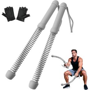 Cordless Battle Rope 1.76LB Dynamic Resistance — Weighted Ropeless Battle Ropes for HIIT Cardio, Portable Battle Rope Training Equipment for Home Gym & Apartment (2-Pack) in Saudi Arabia