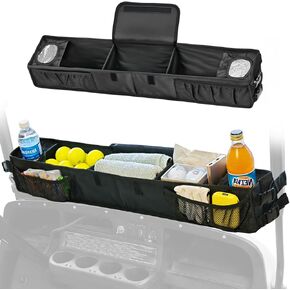 سلة تخزين أمامية لعربة الجولف، صينية تخزين عربة جولف مطورة بدون حفر مع حجرة تبريد، منظم سلة تخزين قابل للطي لـ EZGO TXT وRXV، Club Car DS & Precedent، Kandi in Kuwait