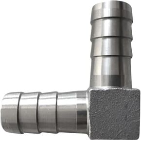8/10/12/15/20/25mm Hose Barb 304 Stainless Steel Elbow Barbed Pipe Fitting Coupler Connector Adapter For Fuel Gas Water(15mm) in Kuwait