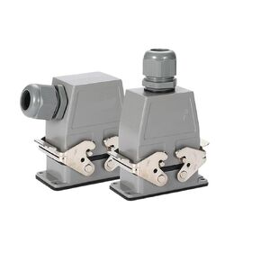 HEE-10 HEE-18 HEE-32 HDC 16A Double Buckle Top Entry 10 Cores 18 Pin Heavy Duty Connector 1Pcs(10 core Side Entry) in Saudi Arabia