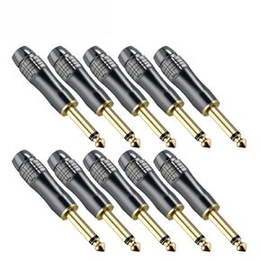 10PCS 6.35MM Audio and Video Plug Connector 6.3MM Mono Color Plug Microphone Jack in Kuwait