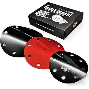 3-Piece Clap Stack Cymbals Set - 14" & 16" & 18" Effect Cymbals for Drum Set, Unique Layered Trash Sound with Bright Attack, Durable Metal Alloy, Available in Black-Red/Black-Gray (Black_Red) in Kuwait