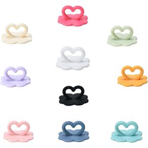 Y&ICrafts 10PCS Multicolor Stanley Cup Accessories Soft Silicone Adhesive Hooks for Cup, Tumbler, Water Bottle Decoration (Four Leaf Clover, Heart Shaped) in Saudi Arabia