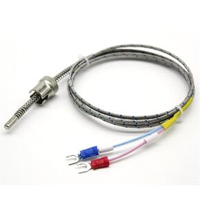 Thermocouple K/E Compression Spring Shielded Wire M12 Temperature Sensor 1Pcs(J 3.0M) in Saudi Arabia