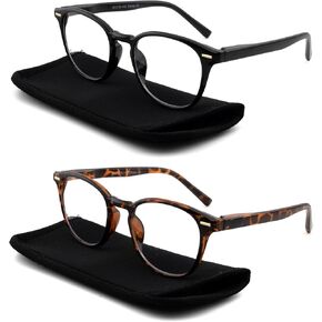 نظارة قراءة دائرية كلاسيكية للنساء والرجال، نظارة قراءة دائرية تحجب الضوء الأزرق مع مفصلات زنبركية in Kuwait