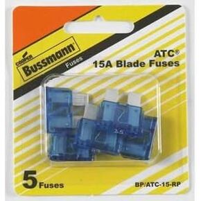 فيوز كوبر بوسمان BK/ATC-15، شفرة، 15 أمبير، 32 فولت، سريع المفعول (5 قطع) in Kuwait
