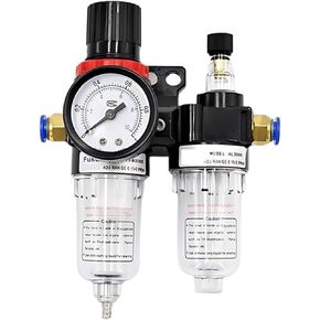 1/5 Sets AFC2000 Filter for Compressor Oil Water Separator Regulator Trap,Suitable for Air Pressure Reducing Valve with Airbrush(AFC w EU(SM PM),1 Set) in Kuwait