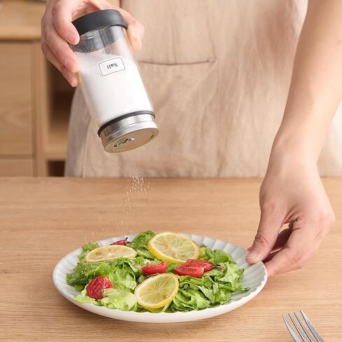 8 oz Glass Salt & Pepper Shaker with Stainless Steel Rotating Cover-3 Adjustable Outlet Holes for Spice Control, Pantry Organization Containers for Kosher Salt, Sugar, Chili, Sesame, Coriander,1 Count in Saudi Arabia