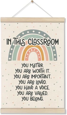 Colors Shapes Posters Hanger Frame, Educational Posters for Toddler Kids, Set of 2 Montessori Nursery Wall Decor, Learning Artwork for Nursery Kids Room, Homeschool, Boho Classroom Decor 16x12 Inch in Saudi Arabia