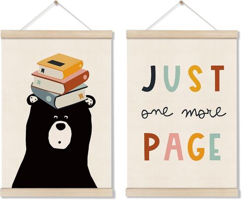 Colors Shapes Posters Hanger Frame, Educational Posters for Toddler Kids, Set of 2 Montessori Nursery Wall Decor, Learning Artwork for Nursery Kids Room, Homeschool, Boho Classroom Decor 16x12 Inch in Saudi Arabia