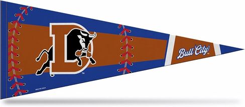 Rico Industries MiLB Baseball Durham Bulls Baseball Stitch Design 12" x 30" Felt Wall Décor Pennant - Great for Home/Bed Room/Man Cave Décor in Saudi Arabia