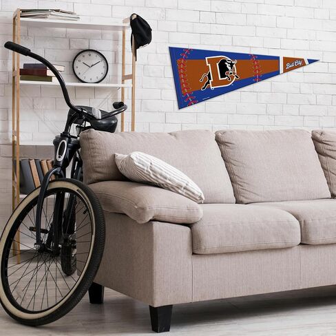 Rico Industries MiLB Baseball Durham Bulls Baseball Stitch Design 12" x 30" Felt Wall Décor Pennant - Great for Home/Bed Room/Man Cave Décor in Saudi Arabia