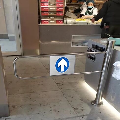 Customizable Automatic Swing Door for Shops & Supermarkets - Durable One-Way Entry/Exit Device, Metal Security Gate, Half Waist Design in Kuwait