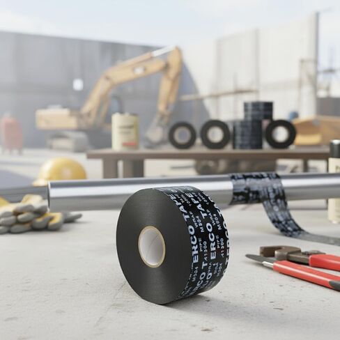 شريط TAPEWELL PVC للحماية من التآكل، شريط تغليف الأنابيب، 2 بوصة × 100 قدم، سمك 10 مل، عبوة من 3 قطع in Kuwait