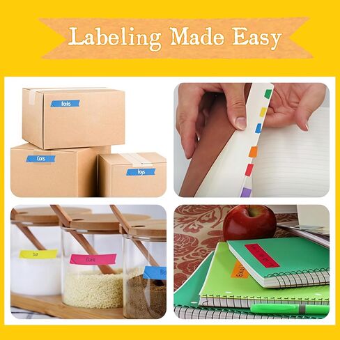 Colored Masking Tape, Colored Painters Tape for Arts and Crafts, 10Pack, 1.2" x22Yard Drafting Tape, Craft Tape, Labeling Tape, Paper Tape, Colored Tape in Kuwait