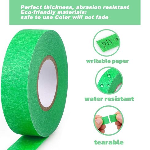 Colored Masking Tape, Colored Painters Tape for Arts and Crafts, 10Pack, 1.2" x22Yard Drafting Tape, Craft Tape, Labeling Tape, Paper Tape, Colored Tape in Kuwait