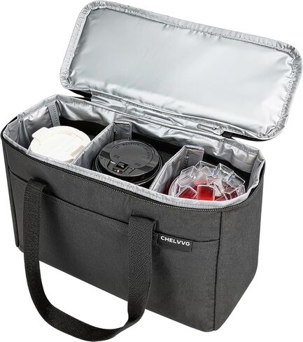 حامل مشروبات قابل لإعادة الاستخدام مكون من 3 أكواب للتسليم مع فواصل قابلة للتعديل، وعلبة مشروبات معزولة، وحقيبة حمل المشروبات للخروج، والسفر، وفي الهواء الطلق in Kuwait