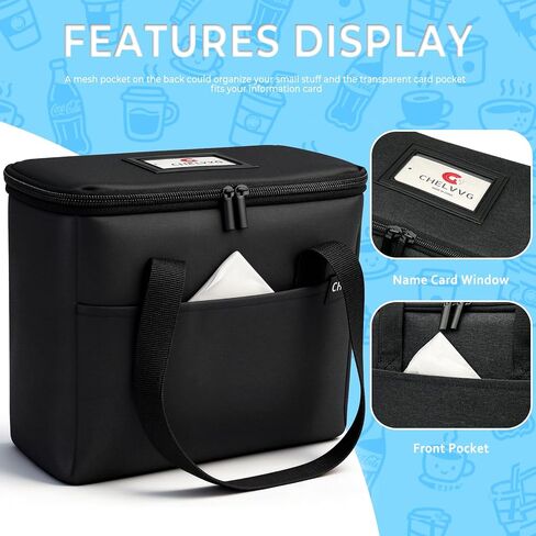 حامل مشروبات قابل لإعادة الاستخدام مكون من 3 أكواب للتسليم مع فواصل قابلة للتعديل، وعلبة مشروبات معزولة، وحقيبة حمل المشروبات للخروج، والسفر، وفي الهواء الطلق in Kuwait