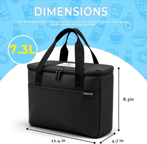 حامل مشروبات قابل لإعادة الاستخدام مكون من 3 أكواب للتسليم مع فواصل قابلة للتعديل، وعلبة مشروبات معزولة، وحقيبة حمل المشروبات للخروج، والسفر، وفي الهواء الطلق in Kuwait