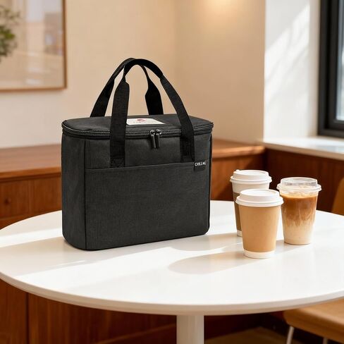 حامل مشروبات قابل لإعادة الاستخدام مكون من 3 أكواب للتسليم مع فواصل قابلة للتعديل، وعلبة مشروبات معزولة، وحقيبة حمل المشروبات للخروج، والسفر، وفي الهواء الطلق in Kuwait