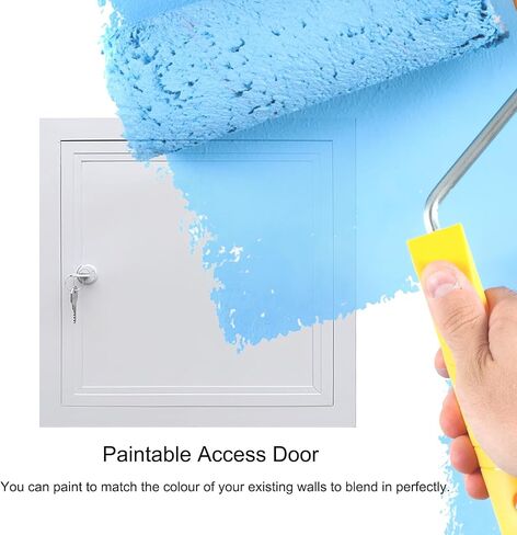 Customizable Lockable Access Panel Door - 12x28in Aluminium Alloy for Attics, Drywall, Plumbing & Concealed Service - Includes Keys for Secure Access in Saudi Arabia
