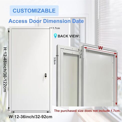 Aluminum Access Panel Door 24x24in & 36x36in - White Inspection Hatch, Service Door with Concealed Hinge, Paintable Smooth Surface, Durable Flap Cover for Easy Access in Saudi Arabia