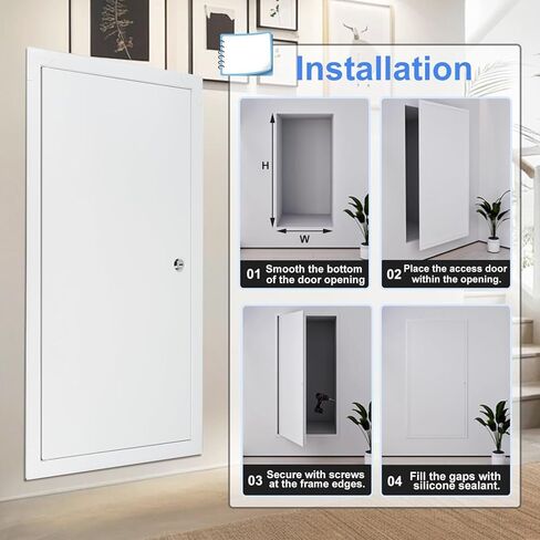 Aluminum Access Panel Door 24x24in & 36x36in - White Inspection Hatch, Service Door with Concealed Hinge, Paintable Smooth Surface, Durable Flap Cover for Easy Access in Saudi Arabia